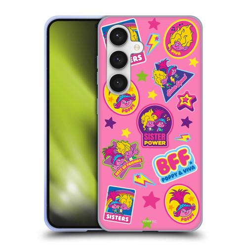 Trolls 3: Band Together Art Pink Pattern Soft Gel Case for Samsung Galaxy S24 5G