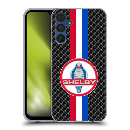 Shelby Logos Carbon Fiber Soft Gel Case for Samsung Galaxy A15