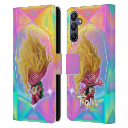 Trolls 3: Band Together Graphics Viva Leather Book Wallet Case Cover For Samsung Galaxy A15