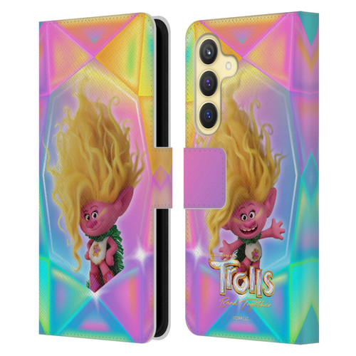 Trolls 3: Band Together Graphics Viva Leather Book Wallet Case Cover For Samsung Galaxy S24 5G