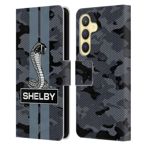 Shelby Logos Camouflage Leather Book Wallet Case Cover For Samsung Galaxy S24 5G