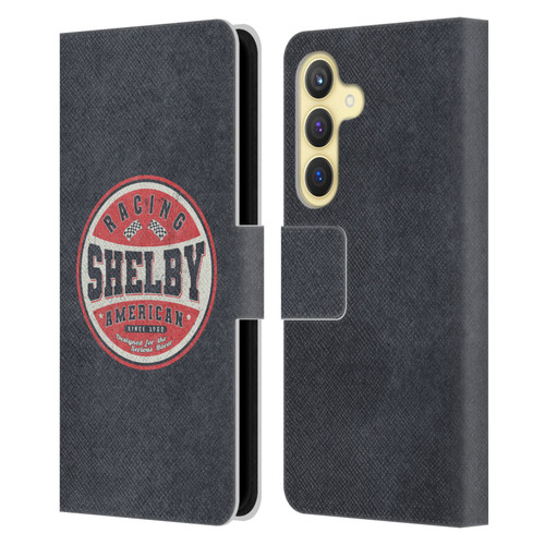 Shelby Logos Vintage Badge Leather Book Wallet Case Cover For Samsung Galaxy S24 5G