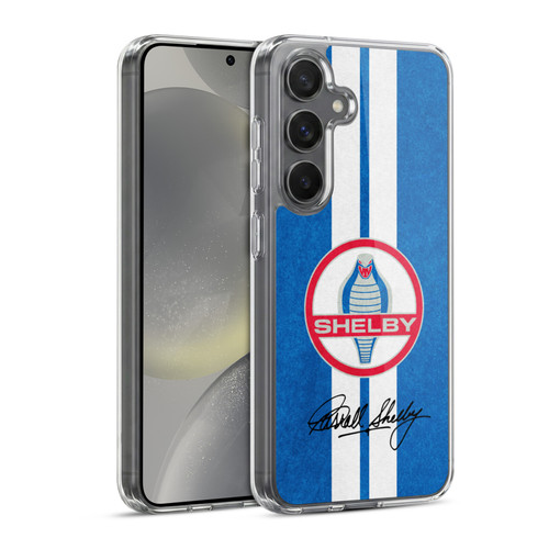 Shelby Logos Distressed Blue Soft Gel Case for Samsung Galaxy S24 5G