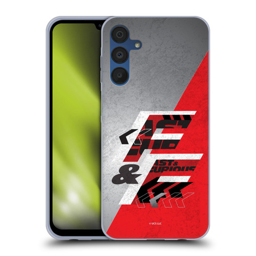Fast & Furious Franchise Logo Art F&F Red Soft Gel Case for Samsung Galaxy A15