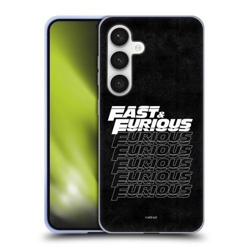 Fast & Furious Franchise Logo Art Black Text Soft Gel Case for Samsung Galaxy S24 5G
