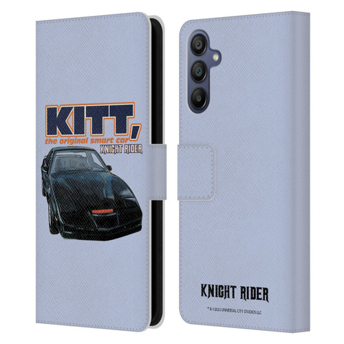 Knight Rider Core Graphics Kitt Smart Car Leather Book Wallet Case Cover For Samsung Galaxy A15