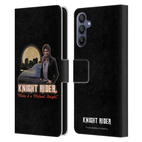 Knight Rider Core Graphics Poster Leather Book Wallet Case Cover For Samsung Galaxy A15