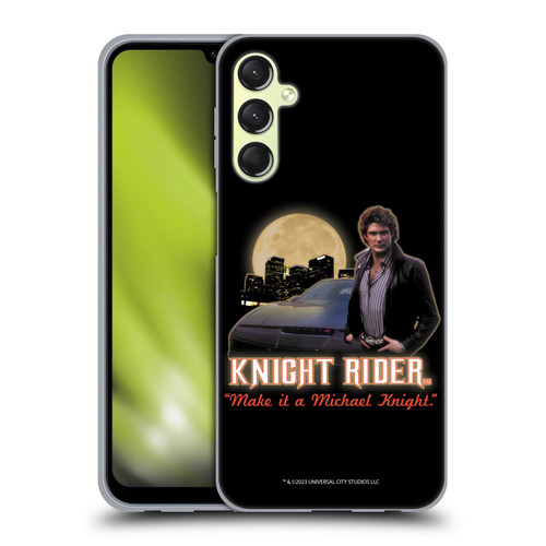Knight Rider Core Graphics Poster Soft Gel Case for Samsung Galaxy A24 4G / Galaxy M34 5G