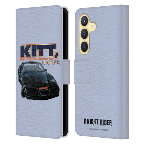 Knight Rider Core Graphics Kitt Smart Car Leather Book Wallet Case Cover For Samsung Galaxy S24 5G