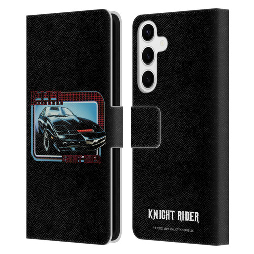 Knight Rider Core Graphics Kitt Car Leather Book Wallet Case Cover For Samsung Galaxy S24+ 5G
