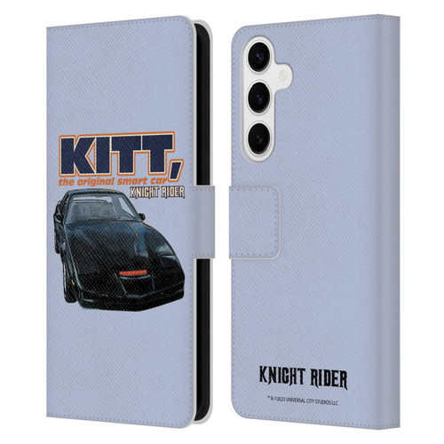 Knight Rider Core Graphics Kitt Smart Car Leather Book Wallet Case Cover For Samsung Galaxy S24+ 5G