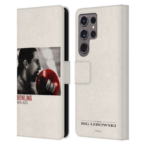 The Big Lebowski Graphics Bowling With Jesus Leather Book Wallet Case Cover For Samsung Galaxy S24 Ultra 5G