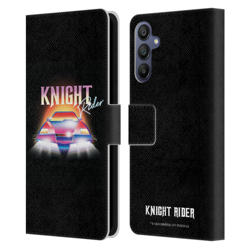 Knight Rider Graphics Kitt 80's Neon Leather Book Wallet Case Cover For Samsung Galaxy A15