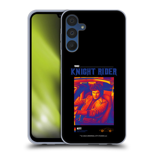 Knight Rider Graphics Michael Knight Driving Soft Gel Case for Samsung Galaxy A15