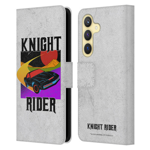 Knight Rider Graphics Kitt Speed Leather Book Wallet Case Cover For Samsung Galaxy S24 5G