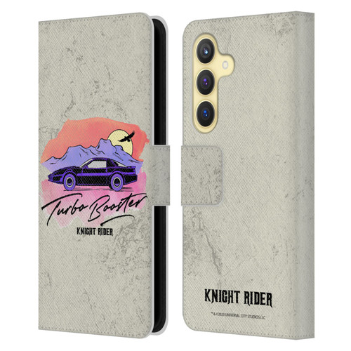 Knight Rider Graphics Turbo Booster Leather Book Wallet Case Cover For Samsung Galaxy S24 5G