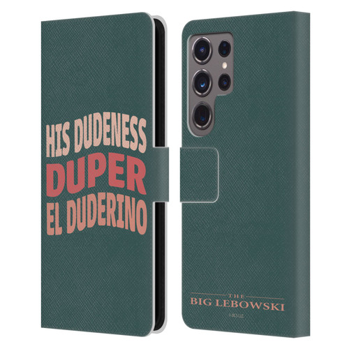 The Big Lebowski Retro El Duderino Leather Book Wallet Case Cover For Samsung Galaxy S24 Ultra 5G