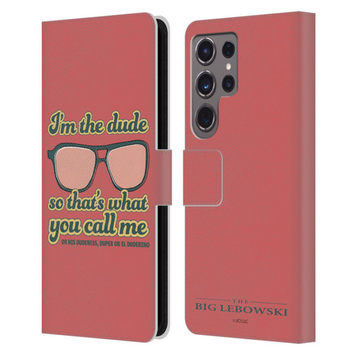 The Big Lebowski Retro I'm The Dude Leather Book Wallet Case Cover For Samsung Galaxy S24 Ultra 5G