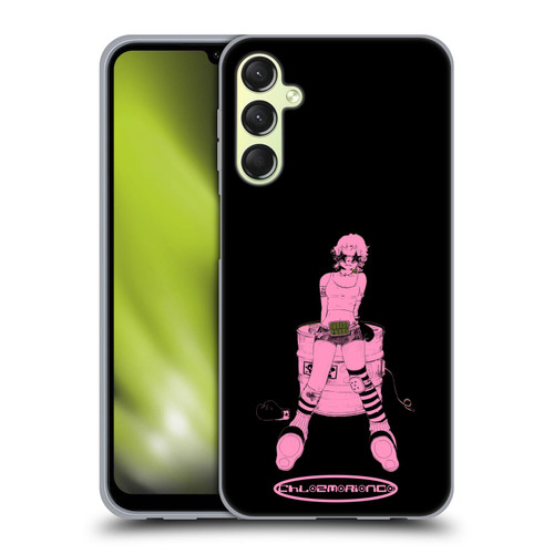 Chloe Moriondo Graphics Pink Soft Gel Case for Samsung Galaxy A24 4G / Galaxy M34 5G