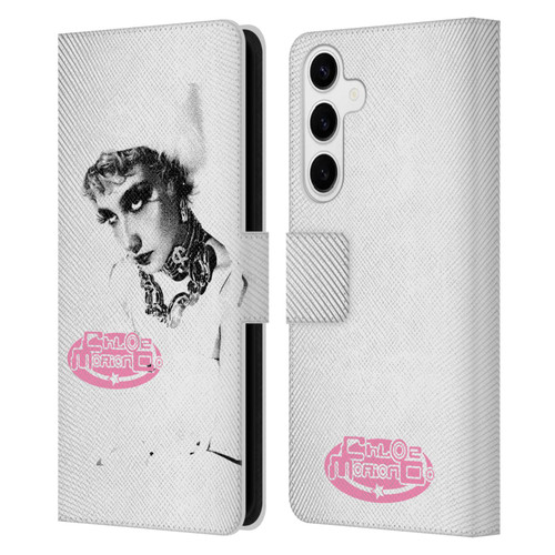 Chloe Moriondo Graphics Portrait Leather Book Wallet Case Cover For Samsung Galaxy S24+ 5G