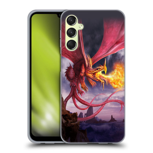 Anthony Christou Art Fire Dragon Soft Gel Case for Samsung Galaxy A24 4G / M34 5G