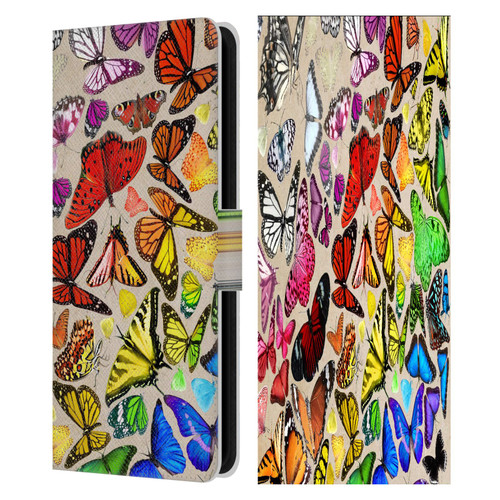 Anthony Christou Art Rainbow Butterflies Leather Book Wallet Case Cover For Samsung Galaxy S23 FE 5G