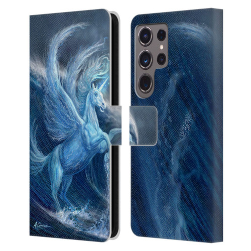 Anthony Christou Art Water Pegasus Leather Book Wallet Case Cover For Samsung Galaxy S24 Ultra 5G