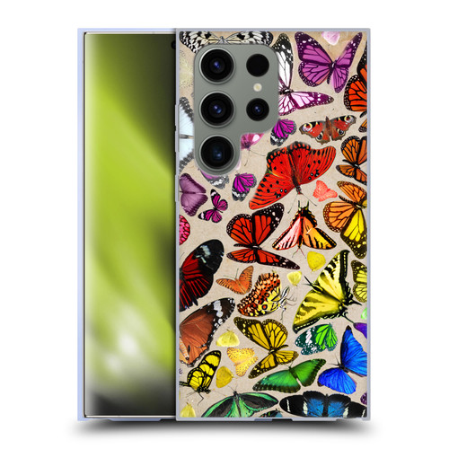 Anthony Christou Art Rainbow Butterflies Soft Gel Case for Samsung Galaxy S24 Ultra 5G