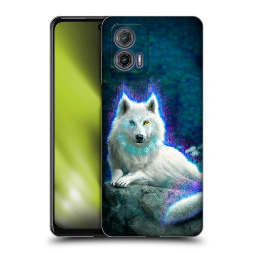 Anthony Christou Fantasy Art White Wolf Soft Gel Case for Motorola Moto G73 5G