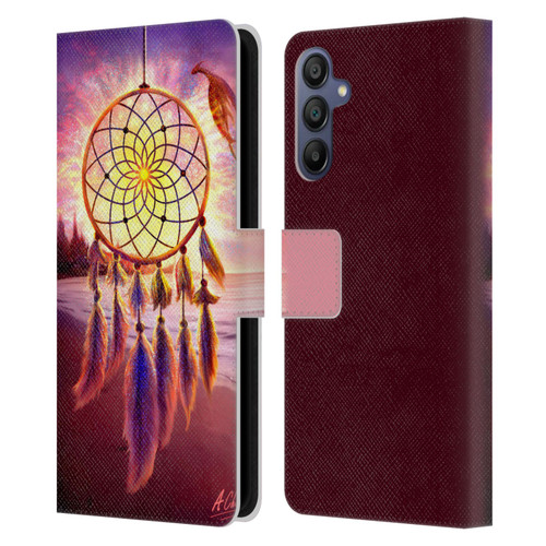 Anthony Christou Fantasy Art Beach Dragon Dream Catcher Leather Book Wallet Case Cover For Samsung Galaxy A15