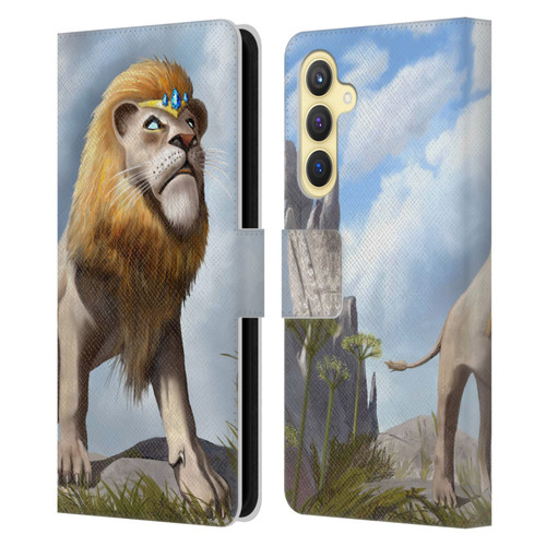 Anthony Christou Fantasy Art King Of Lions Leather Book Wallet Case Cover For Samsung Galaxy S23 FE 5G