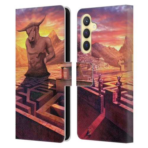 Anthony Christou Fantasy Art Minotaur In Labyrinth Leather Book Wallet Case Cover For Samsung Galaxy S23 FE 5G
