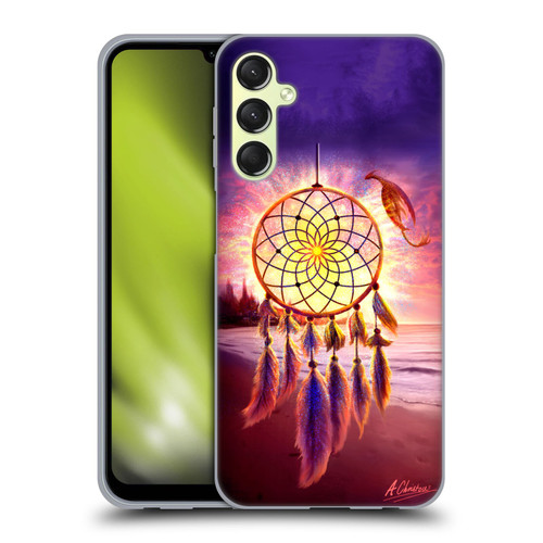 Anthony Christou Fantasy Art Beach Dragon Dream Catcher Soft Gel Case for Samsung Galaxy A24 4G / M34 5G