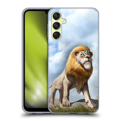 Anthony Christou Fantasy Art King Of Lions Soft Gel Case for Samsung Galaxy A24 4G / M34 5G