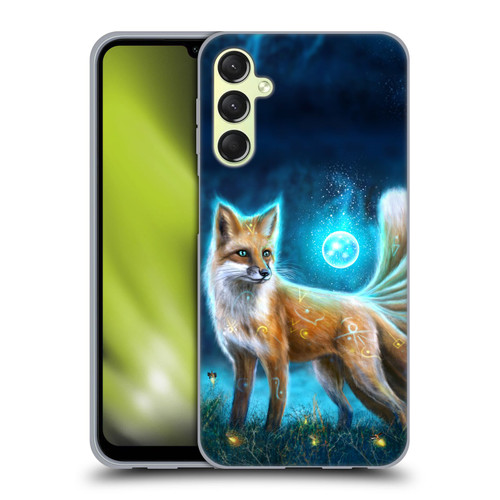 Anthony Christou Fantasy Art Magic Fox In Moonlight Soft Gel Case for Samsung Galaxy A24 4G / M34 5G