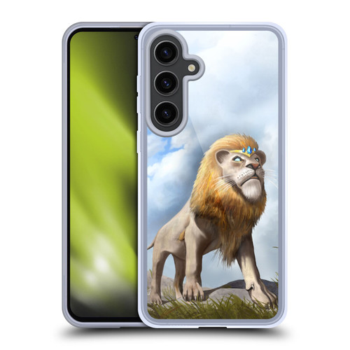 Anthony Christou Fantasy Art King Of Lions Soft Gel Case for Samsung Galaxy S24+ 5G