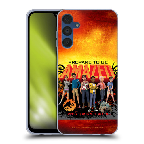 Jurassic World: Camp Cretaceous Character Art Amazed Soft Gel Case for Samsung Galaxy A15