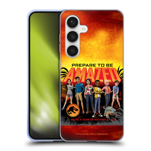 Jurassic World: Camp Cretaceous Character Art Amazed Soft Gel Case for Samsung Galaxy S24 5G