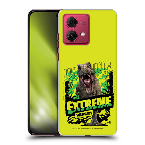 Jurassic World: Camp Cretaceous Dinosaur Graphics Extreme Danger Soft Gel Case for Motorola Moto G84 5G