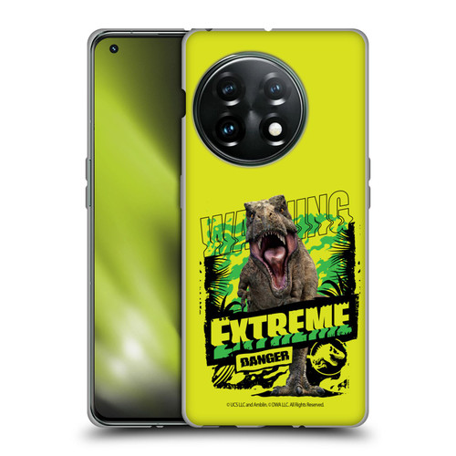 Jurassic World: Camp Cretaceous Dinosaur Graphics Extreme Danger Soft Gel Case for OnePlus 11 5G