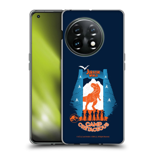 Jurassic World: Camp Cretaceous Dinosaur Graphics Silhouette Soft Gel Case for OnePlus 11 5G