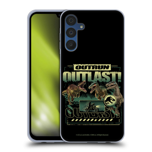 Jurassic World: Camp Cretaceous Dinosaur Graphics Outlast Soft Gel Case for Samsung Galaxy A15