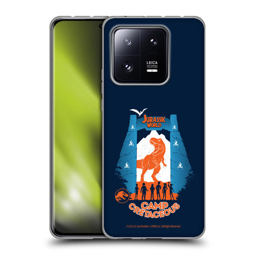 Jurassic World: Camp Cretaceous Dinosaur Graphics Silhouette Soft Gel Case for Xiaomi 13 Pro 5G