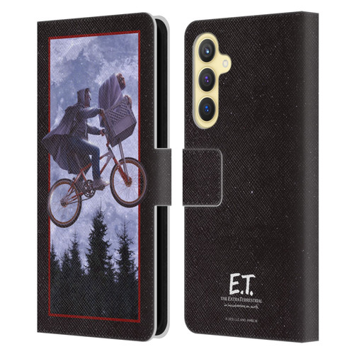 E.T. Graphics Night Bike Rides Leather Book Wallet Case Cover For Samsung Galaxy S23 FE 5G