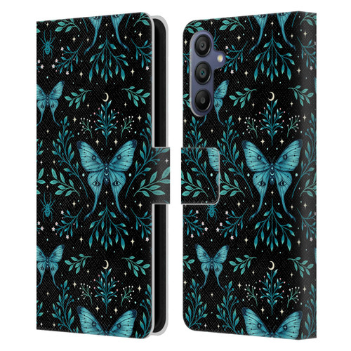 Episodic Drawing Art Butterfly Pattern Leather Book Wallet Case Cover For Samsung Galaxy A15