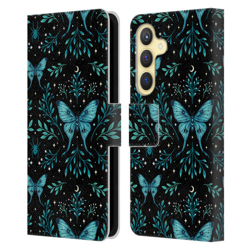 Episodic Drawing Art Butterfly Pattern Leather Book Wallet Case Cover For Samsung Galaxy S24 5G