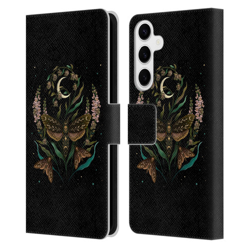 Episodic Drawing Illustration Animals Death Head Leather Book Wallet Case Cover For Samsung Galaxy S24+ 5G
