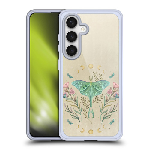 Episodic Drawing Illustration Animals Moth, Butterflies, & Flowers Soft Gel Case for Samsung Galaxy S24 5G