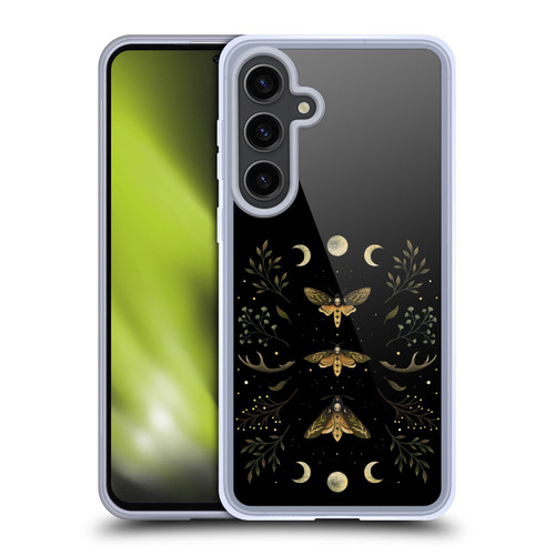 Episodic Drawing Illustration Animals Death Head Moth Night Soft Gel Case for Samsung Galaxy S24+ 5G