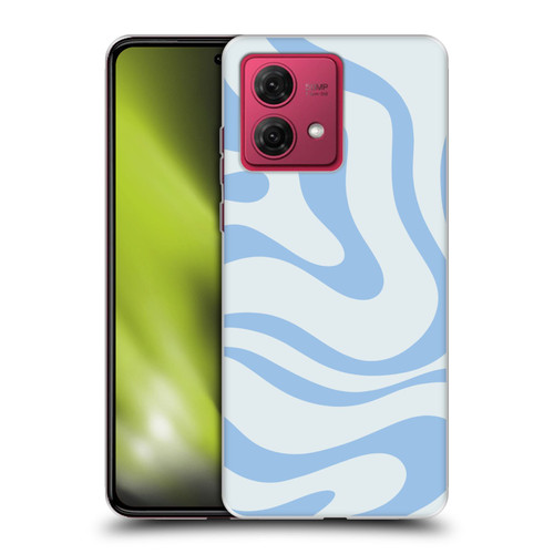 Kierkegaard Design Studio Art Blue Abstract Swirl Pattern Soft Gel Case for Motorola Moto G84 5G